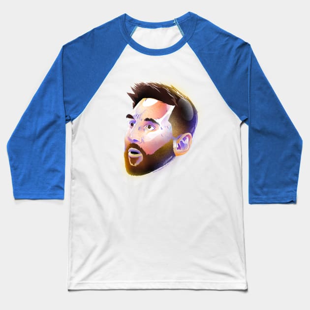 Messi Semi-transparent head FIFA World Cup 2022 Baseball T-Shirt by juan_ignacio_rossi